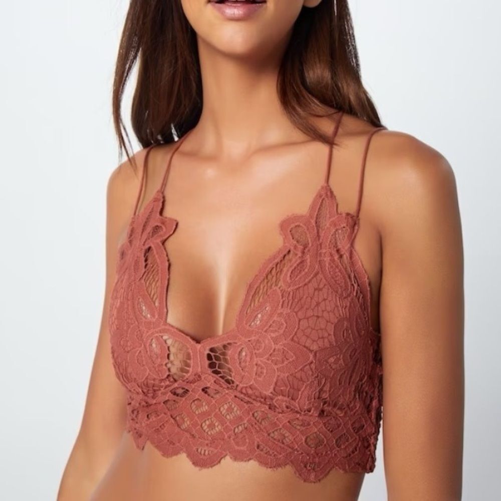Free People Adella Lace Bralette small Mauve
